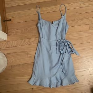 Hello Molly light blue wrap dress